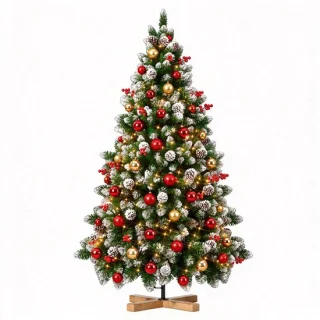 Besneeuwde kunstkerstboom - 225 cm