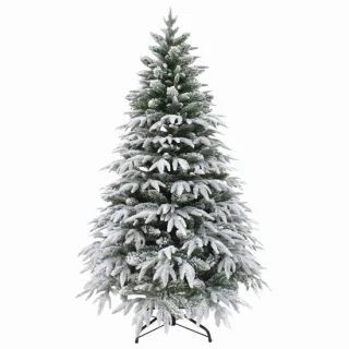 Besneeuwde kunstkerstboom van PE en PVC
