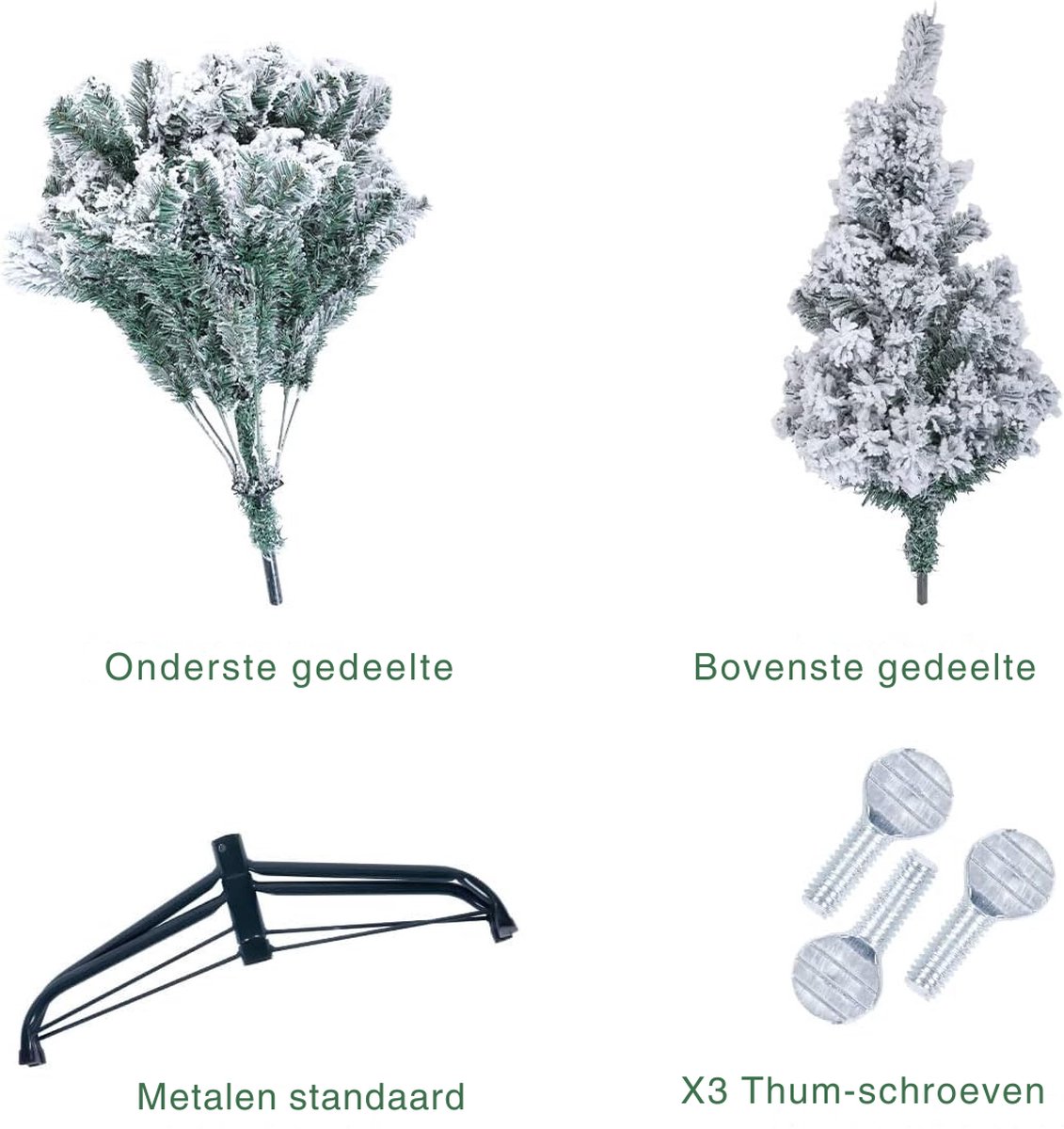 Betoverende Kunstkerstboom 150 cm PVC 500 Takpunten