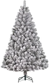 Black Box Trees Alderfen kunstkerstboom met sneeuw H180 x Ø114 cm