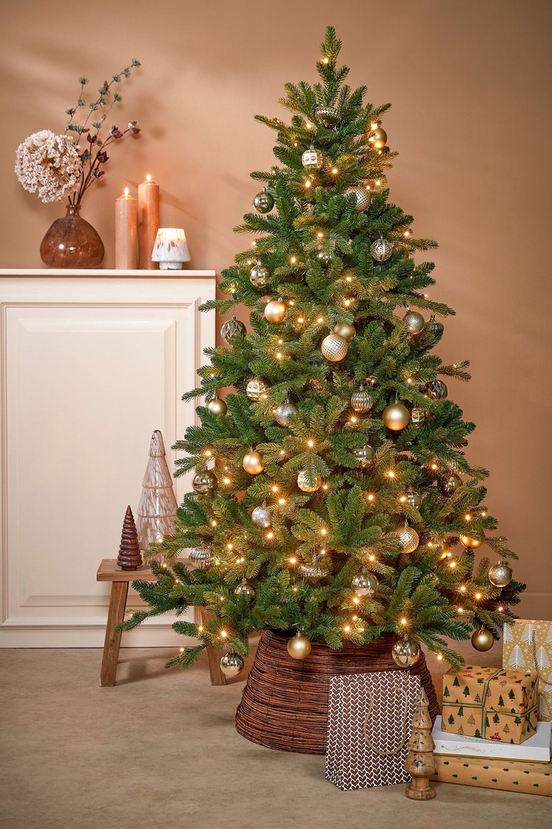 Black Box Trees Brampton Kunstkerstboom Slim LED H215xØ125 cm Groen