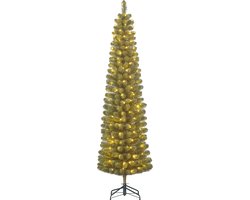 Smalle premium kunstkerstboom met ingebouwde warm witte LED’s