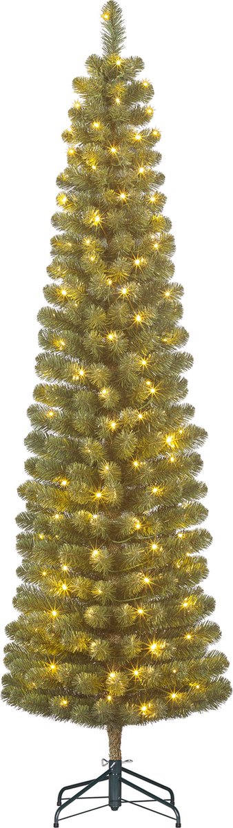Black Box Trees Charlton Pilar kerstboom led 160L groen warm wit h215xd56cm