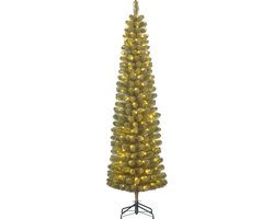 Black Box Trees Charlton Pilar kerstboom led 160L groen warm wit h215xd56cm