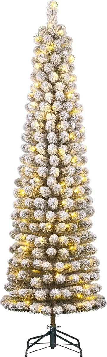 Black Box Trees Charlton Smalle Kunstkerstboom H230 Groen Frosted