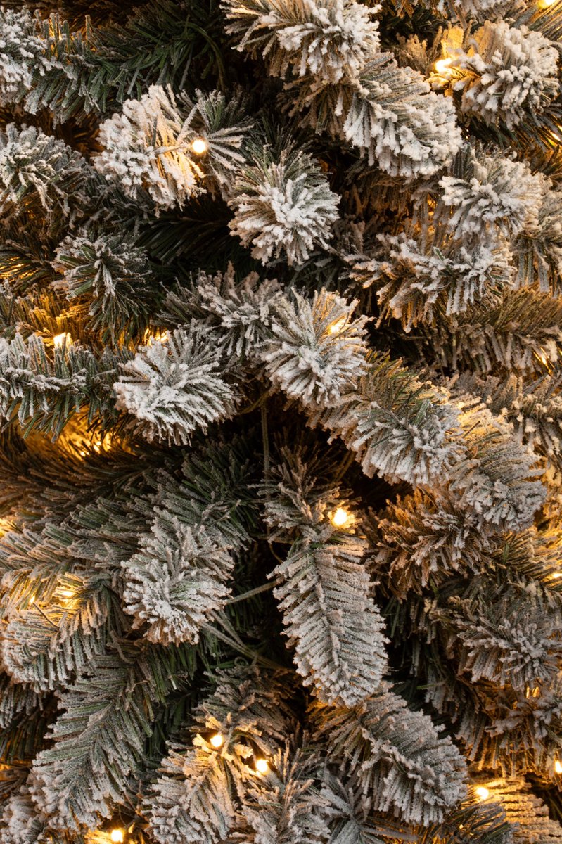 Black Box Trees Charlton Smalle Kunstkerstboom H230 Groen Frosted
