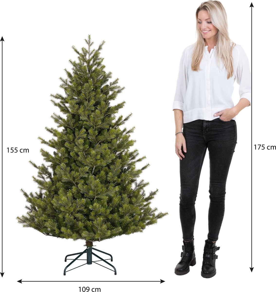 Black Box Trees Clive Kunstkerstboom Groen H155xØ109 cm