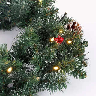 Black Box Trees Creston Kerstboomset 2 bomen + 1 krans Groen