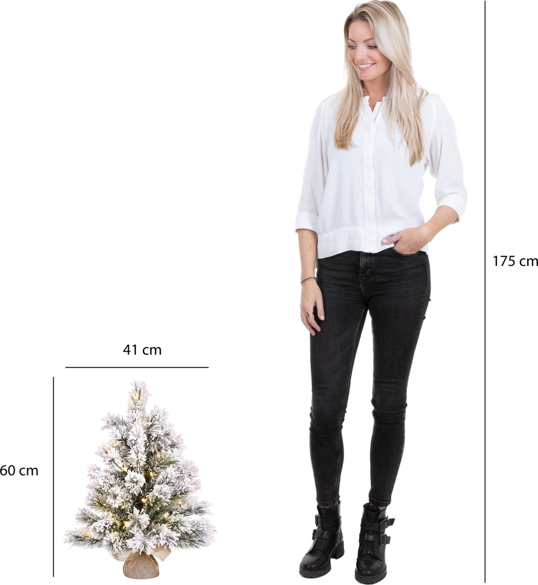 Black Box Trees Dinsmore Kunstkerstboom H60 x Ø50 cm Frosted Green
