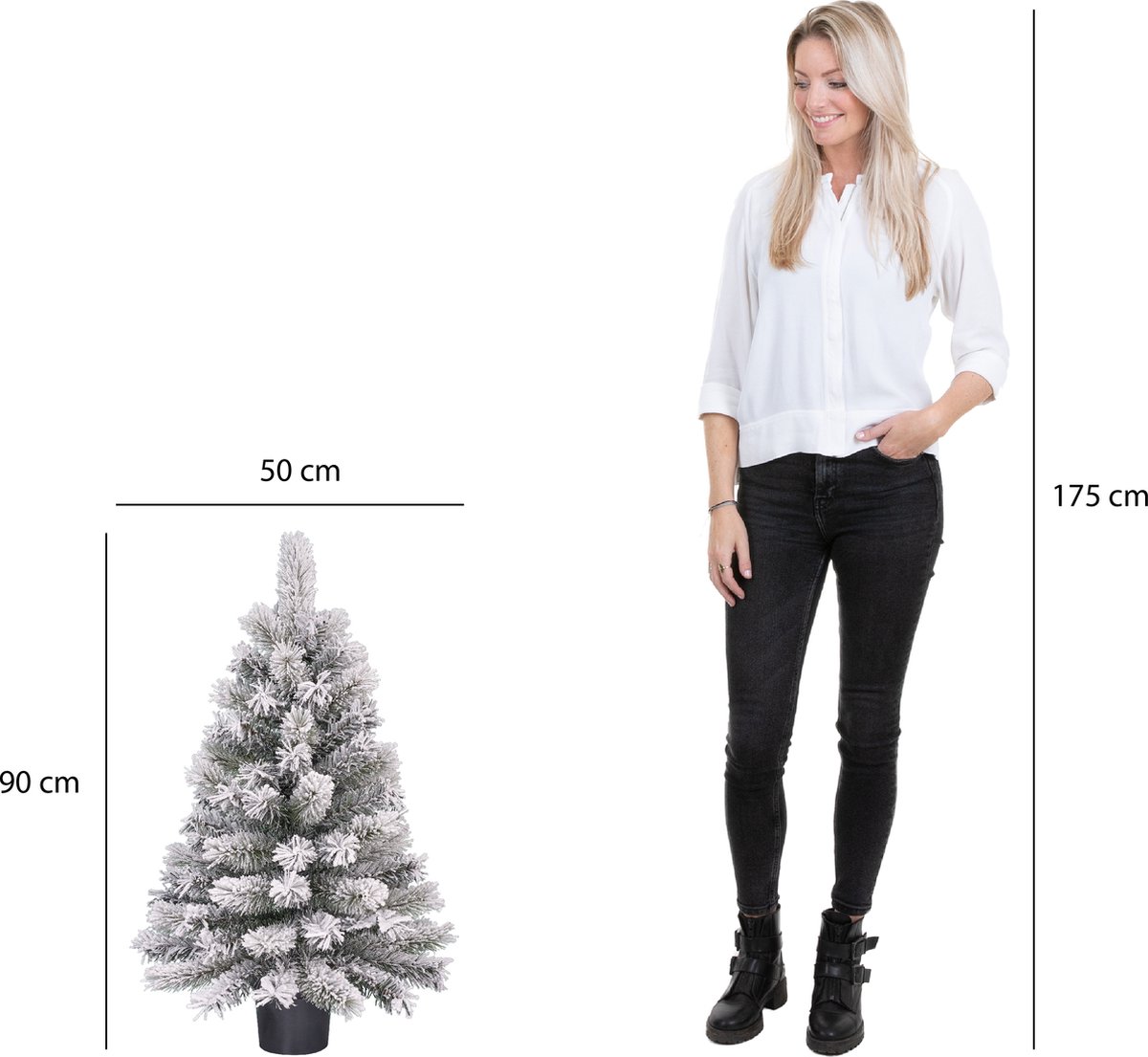 Black Box Trees Dinsmore Kunstkerstboom H90 Pot Frosted Green