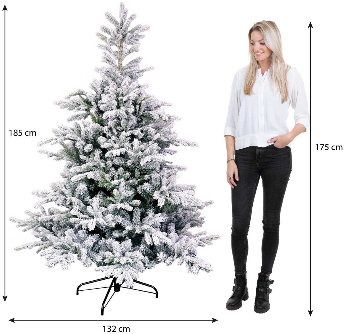 Black Box Trees Grimshaw Kunstkerstboom H185xØ132 cm Groen Frosted