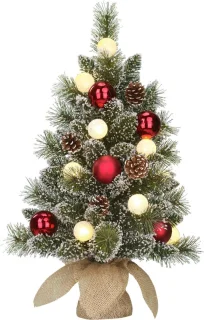 Black Box Trees Kaprun Kunstkerstboom H60 Ø39 cm Groen Frosted Rood