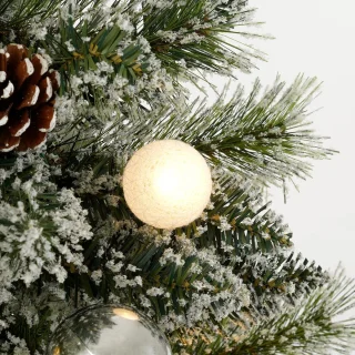 Black Box Trees Kaprun Kunstkerstboom in pot 90 cm - Groen/Zilver