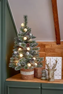 Black Box Trees Kaprun Kunstkerstboom in pot 90 cm - Groen/Zilver