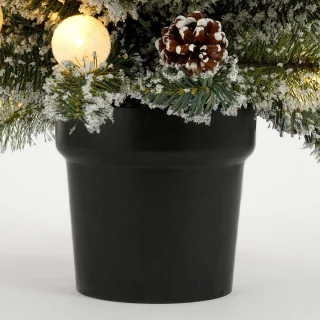 Black Box Trees Kaprun Kunstkerstboom in pot 90 cm - Groen/Zilver