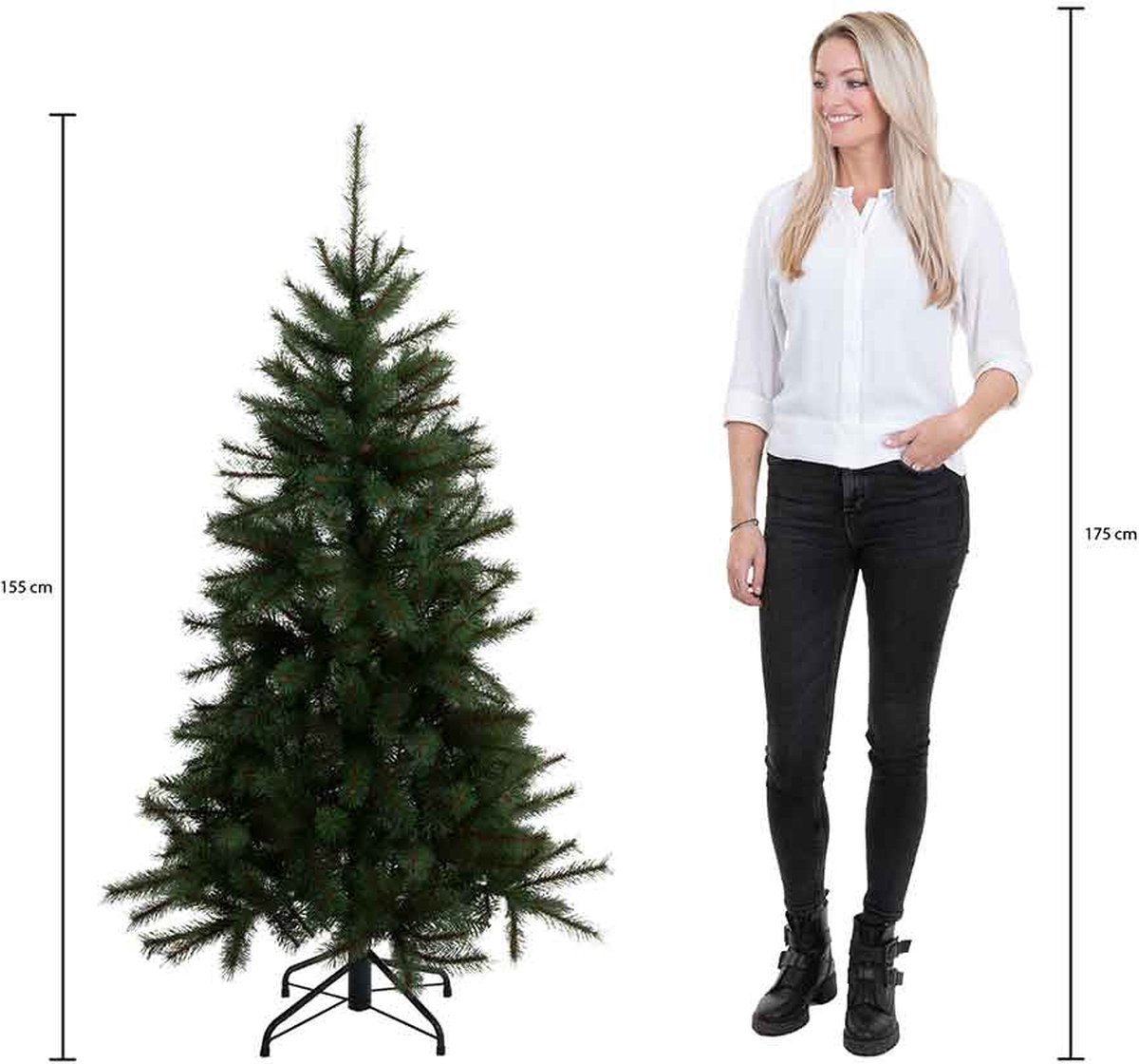 Black Box Trees Kingston Kunstkerstboom H155 Groen