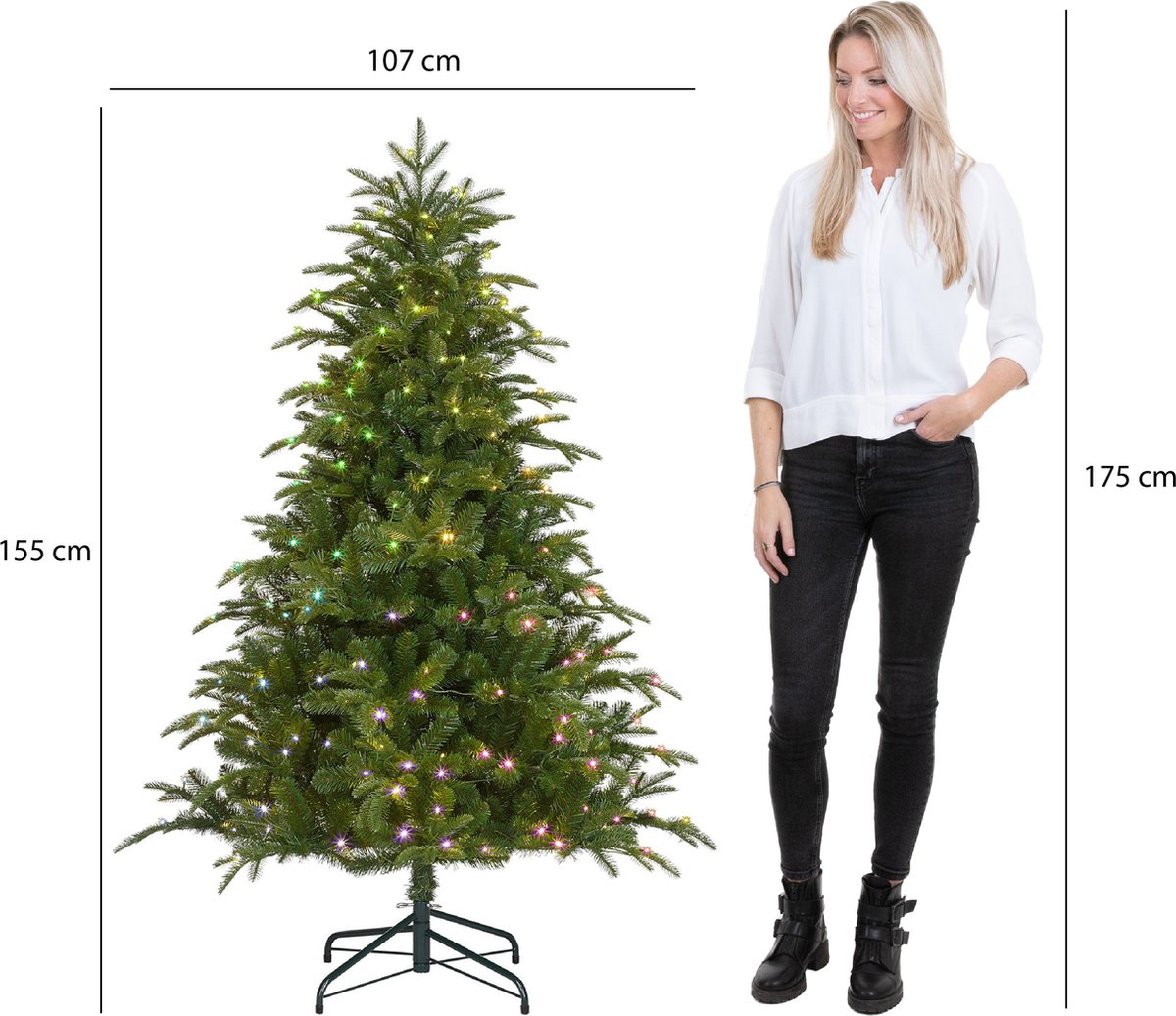 Black Box Trees Nestow Kunstkerstboom H155 Ø107 cm Groen