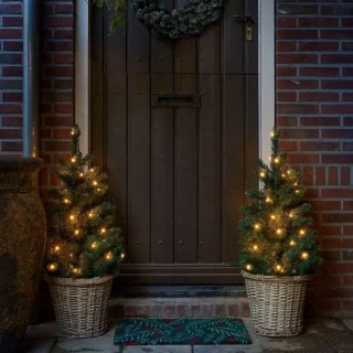 Black Box Trees Riverton Kunstkerstboom LED H90xØ58 cm Groen