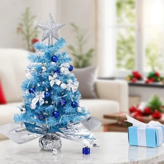 Boraboi® Compacte kunstkerstboom 45 cm Blauw