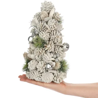 Boraboi® Kerstboom tafelmodel wit 34 cm