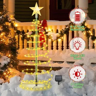 Boraboi® Solar Kerstboom Buitenverlichting 60 cm