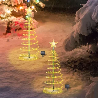 Boraboi® Solar Kerstboom Buitenverlichting 60 cm