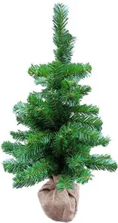 Burlap kunstkerstboompje