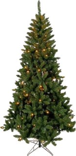 Buxibo Groene PVC Kerstboom 180cm Metalen Standaard 150 LED Warm Wit