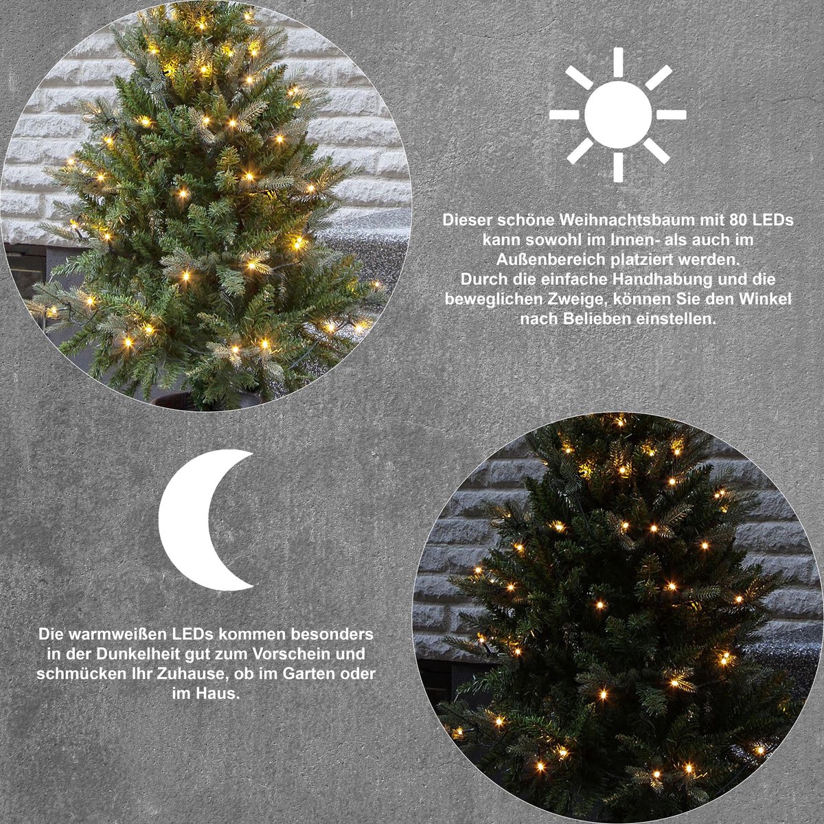 Byske Led Kerstboom 120cm Warm Wit met Pot