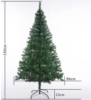 Casaria 150 cm PE Kerstboom met LED verlichting groen