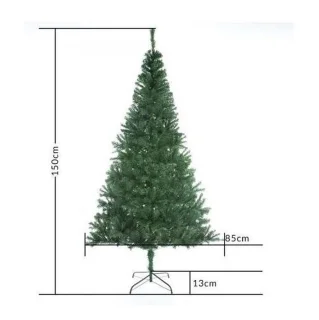 Casaria Kerstboom 150 cm PVC Metalen Voet Groen