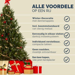 Casaria Kerstboom 180cm PVC Groen-Wit