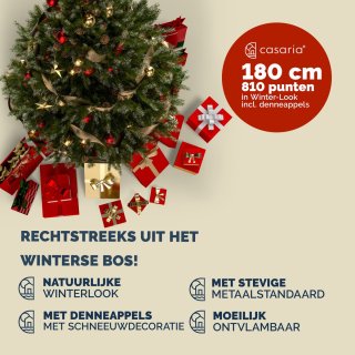 Casaria Kerstboom 180cm PVC Groen-Wit