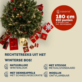 Casaria Kerstboom 180cm PVC Groen-Wit