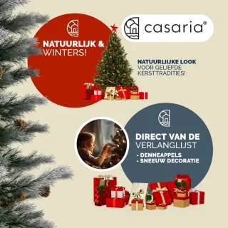 Casaria Kerstboom 180cm PVC Groen-Wit