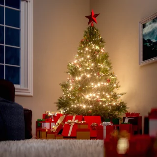 Casaria Kerstboom 180cm PVC Groen-Wit