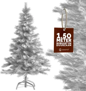 Casaria Kerstboom PVC Wit 150 cm Metalen Voet