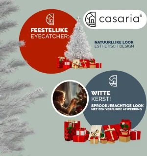 Casaria Kerstboom PVC Wit 150 cm Metalen Voet