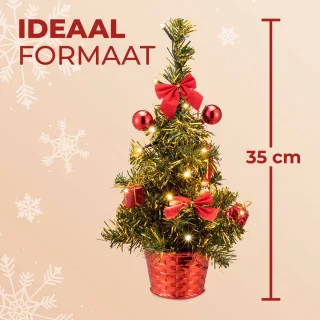 CASARIA Mini Kunstkerstboom 36cm USB Groen