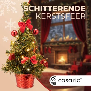 CASARIA Mini Kunstkerstboom 36cm USB Groen