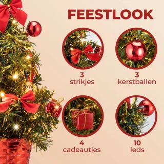 CASARIA Mini Kunstkerstboom 36cm USB Groen