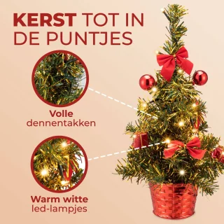 CASARIA Mini Kunstkerstboom 36cm USB Groen