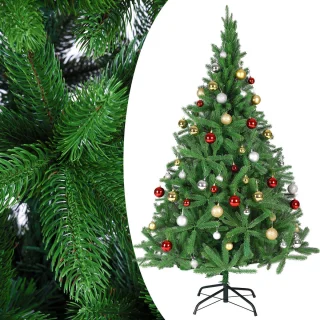 Casaria PE Kerstboom 140 cm Groen Metalen Voet