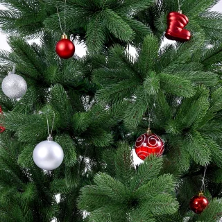 Casaria PE Kerstboom 140 cm Groen Metalen Voet