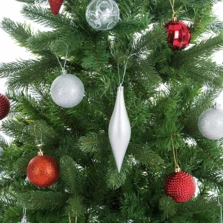 Casaria PVC Kerstboom 140 cm Groen Metalen Voet