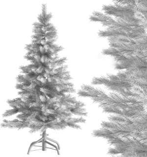 Casaria PVC Kerstboom 180 cm Wit Metalen Voet