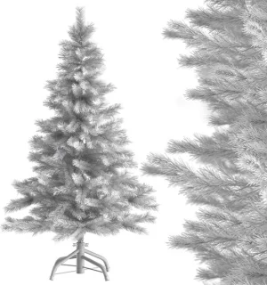 Casaria PVC Kerstboom 180 cm Wit Metalen Voet