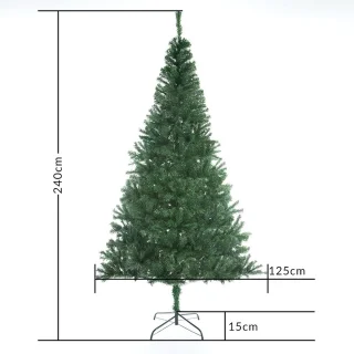 Casaria PVC Kerstboom 240 cm Metalen Voet Groen