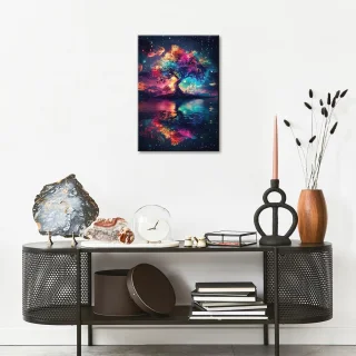 Cerasus boom fotocanvas in houten lijst 40x60 cm