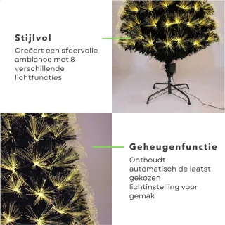 Cheqo® Kunstkerstboom 120 cm Warm Wit LED